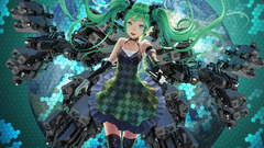 vocaloid hatsune miku anime girls Anime green hair long hair