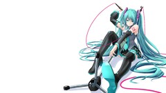 vocaloid hatsune miku anime girls Anime microphone stockings