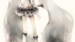 Vocaloid hatsune miku grayscale
