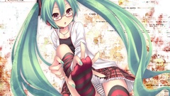 Vocaloid hatsune miku meganekko