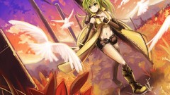 Vocaloid long hair green