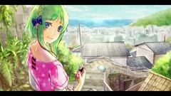 Vocaloid looking back Megpoid Gumi