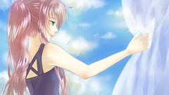 Vocaloid megurine luka bare shoulders