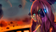 Vocaloid megurine luka headphones