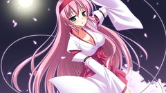 Vocaloid megurine luka miko cleavage detached sleeves Japanese 