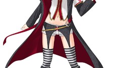 Vocaloid Simple Background striped legwear Cul