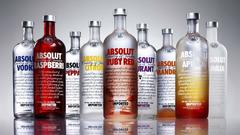 Vodka bottles alcohol absolut