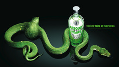 Vodka snakes advertisement pears
