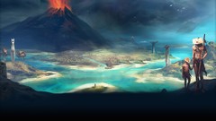 Volcanoes artwork fantasy art