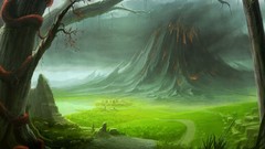 Volcanoes digital art Gary Tonge