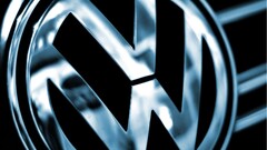 Volkswagen logo silver closeup Car