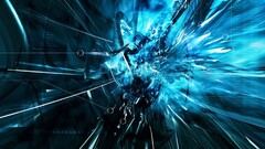 vortex digital art abstract blue