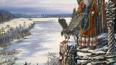 Vsevolod Ivanov mythology Druid artwork fantasy art