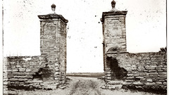 Wagon tracks and gate