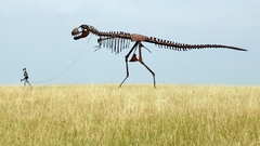 Walk dinosaur funny Art