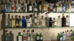 Wall alcohol gin bottles liquor plymouth bombay sapphire 