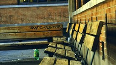 Wall bench urban HDR Photography