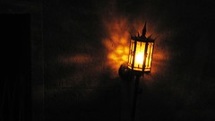 Wall dark orange lights