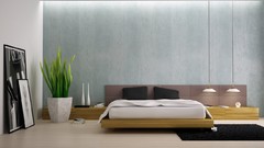 Wall design interior beds 3d bedroom minimalistic