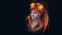 Wall eyes woman Celebrity faces models redheads phoenix orange 