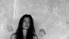 Wall eyes woman faces monochrome brunettes Russians