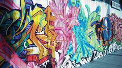 Wall graffiti artwork