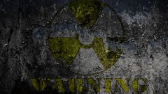 Wall Nuclear radiation symbol