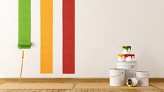 Wall paint interior colors 3d wooden floor