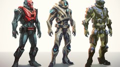 Wall Robots concept art artwork armour