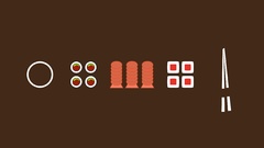 Wall sushi newspapers Objects minimalistic