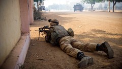 Wall War Army fight soldiers French military Africa corner 