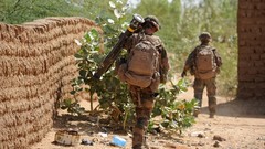 Wall War Army soldiers French military Africa infantry armed 