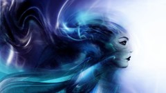 Wall woman abstract digital art