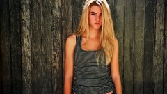 Wall woman blondes long hair blue eyes carlos nunez