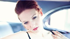 Wall woman cars dress lips lingerie models redheads classic 