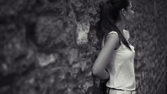 Wall woman monochrome