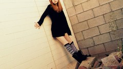 Wall woman redheads teen