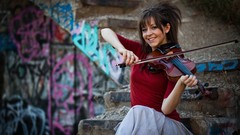 Wall woman violinist Lindsey Stirling