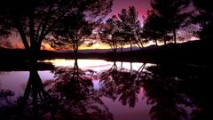 Wallpaper Lake sunset beautiful