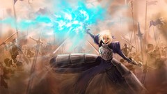 War Anime saber anime girls fate stay night battles fate series