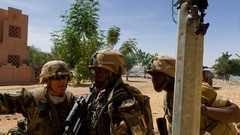 War Army fight soldiers French military Africa bullet holes 