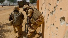 War Army fight soldiers French military Africa bullet holes 