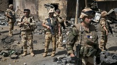 War Army ruins soldiers French military Africa rubble infantry 