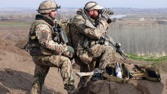 War Army soldiers binoculars military pair German observe 