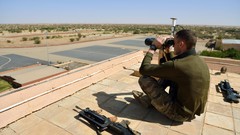 War Army soldiers French binoculars military Africa guard 