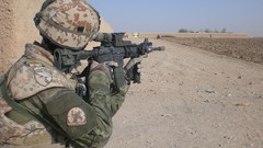 War Army soldiers military patrol m4 Rifles carbine infantry 