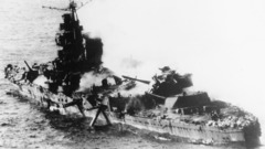 War destroyer grayscale historic