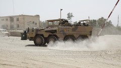 War dust base boxer Camp German vehicles tanks NATO Afghanistan 