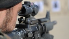 War Guns dust fight soldiers military patrol m4 combat Rifles 