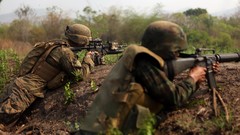 War Guns soldiers m4 Afghanistan grenade launcher US Marines 